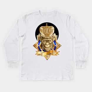 Simio Emperor or Golden Monkey King Kids Long Sleeve T-Shirt